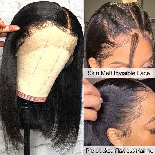 Wholesale Transparent HD Full Lace Bob Human Hair Lace Frontal Wigs For Black Women Brazilian Virgin Hair Lace Front Wig